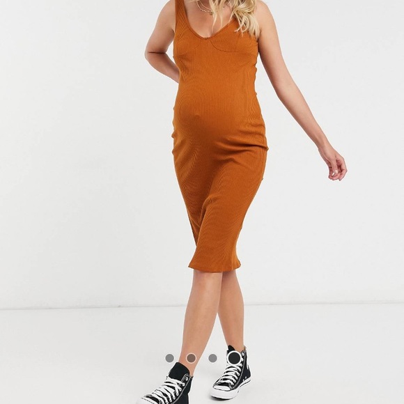 ASOS Maternity ribbed tank dress - Picture 1 of 8